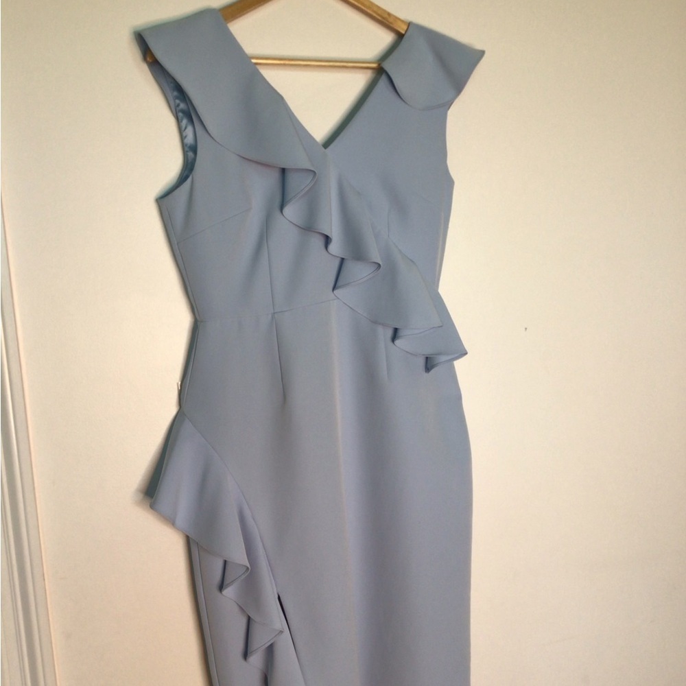 Gianni Bini Asymmetrical Light Blue Dress Size 8 - Picture 6 of 14